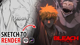 ILLUSTRATION TIMELAPSE  BLEACH [upl. by Ecinaj]