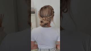 COIFFURE AVEC TRESSE SIMPLE ET BELLE  TUTO CHIGNON FACILE POUR TOUS LES JOURS [upl. by Cornelia]