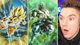 NEW LR Transforming LSSJ Broly amp Goku Reveal Reaction on Dokkan Battle Worldwide Celebration [upl. by Aicirtak753]