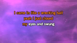 Miley Cyrus  Wrecking Ball Karaoke with backing vocals HD Official instrumental [upl. by Myrtle677]