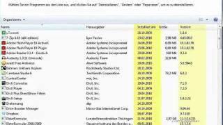 Unter Windows 7 wichtige Informationen über installierte Programme anzeigen TUTORIAL [upl. by Oettam]