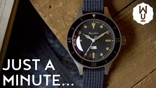 Just a Minute Bulova Mil Ships Dive Watch Overview  Windup Watch Shop [upl. by Mateo531]