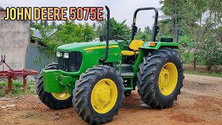 New John Deere 5075E 75hp 4wd 2021 model Tractor Full review  Price mileage and features  Part 1 [upl. by Kozloski]