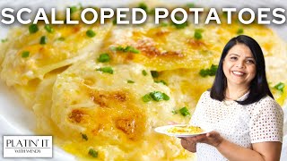 Easy CREAMY Scalloped Potatoes  Au Gratin Potatoes [upl. by Amada]