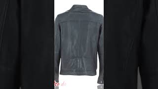 Black Lambskin Leather Jacket for Everyday Wear hussainleather leather fashion biker black [upl. by Norud]