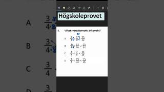 Högskoleprovet högskoleprovet matte matematik utbildning shorts short skola tips tricks [upl. by Alyahs]