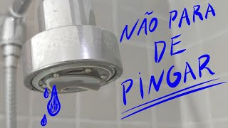 Como consertar chuveiro pingando  Rápido Fácil e Barato [upl. by Ennaimaj]