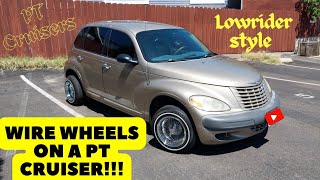 how to fit wire wheels on a pt cruiser 5x100 to 5x114 [upl. by Tully]