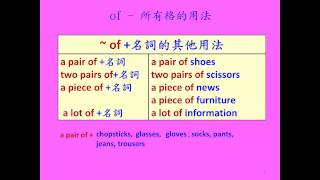 英文基礎文法 26  OF所有格的用法Basic English Grammar  How to usequotofquot [upl. by Isabea737]