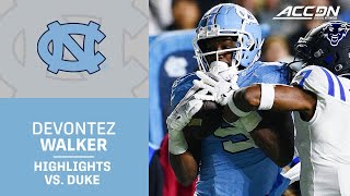 UNCs Tez Walker Has A Season High In Receiving Yards Against Duke [upl. by Cis377]