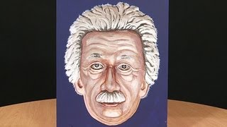 Painted Einstein Hollow Face Illusion [upl. by Pinette]