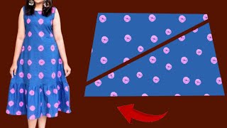 ♥️New💃 Two Ways to Wear a Summer Stylish Idea ✂️So Easy So Cute Dresses🔥 Cut and Sew Only 20 Minute [upl. by Eiffe]