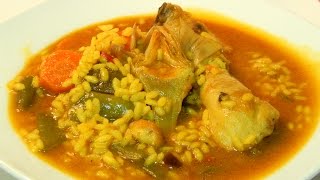 Receta fácil de arroz con pollo y verduras [upl. by Marala]