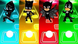 Catboy 🆚 Owlette 🆚 Gekko 🆚 Romeo  PJ Masks  Tiles Hop EDM Rush [upl. by Ingles]