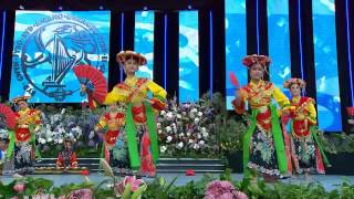 Tari Topeng Betawi of Jakarta  Gema Citra Nusantara  Llangollen International Eisteddfod 2016 [upl. by Einnep793]