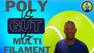 Natural Gut VS Poly VS MultiFilament Tennis String Comparison [upl. by Benita]