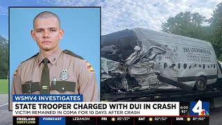 State trooper charged with DUI in crash [upl. by Anirdnajela814]