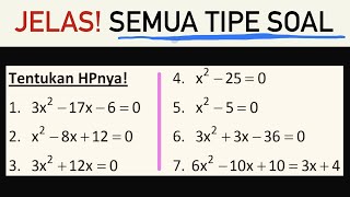 LENGKAP Pemfaktoran Faktorisasi Persamaan Kuadrat Contoh Soal [upl. by Brucie]