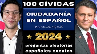 Examen 100 Preguntas Cívicas Español para aspirantes exentos 2024 ciudadania americana en espanol [upl. by Ssew]