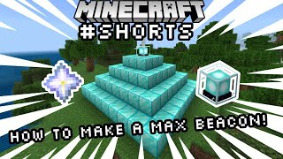 How to Make a Fully Powered Beacon  Minecraft shorts [upl. by Roche]