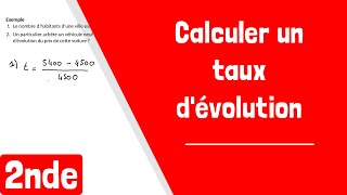 Comment calculer un taux dévolution [upl. by Wyler]