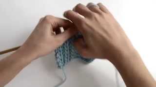 How to knit Fishermans Rib stitch  We Are Knitters [upl. by Ahsinom454]