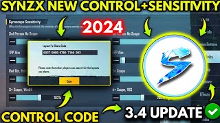 New Best Sensitivity Settings For PUBGBGMI in 2024  SYNZX New Sensitivity  4 Finger  Gyro [upl. by Baron]