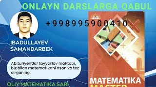 Matematika master kursi 49dars 11021129misollar [upl. by Namdor]