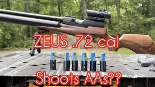 AEA Zeus 72 Supersonic AA batteries explode on impact  ballistic gel and more  shot shells [upl. by Egap]