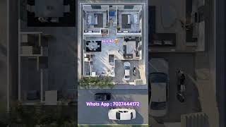 25 X 40 Modern House plan with 2BHK with Car Parking modular kitchen with Garden and Swimming pool [upl. by Ryann]