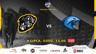 Półfinał Lowlanders Białystok  Tychy Falcons  PFL1 2021  4072021 [upl. by Nomis]