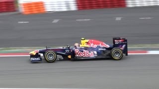 F1 Nürburgring 2011  Saturday qualifying  pure engine sounds [upl. by Kristien]