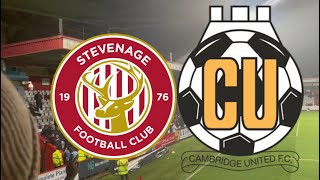 STEVENAGE 02 CAMBRIDGE UNITED SKY BET LEAGUE ONE MATCHDAY VLOG [upl. by Luci]