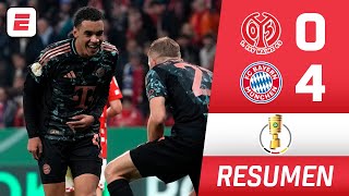 BAYERN MUNICH GOLEÓ 40 vs Mainz Avanzó a octavos de la COPA ALEMANA Hat trick MUSIALA  Resumen [upl. by Corabel]