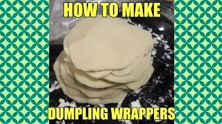 HOW TO MAKE DUMPLING WRAPPERS [upl. by Miranda266]