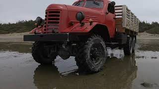 King Kong RC 6X6 military truck at low tide pt2 [upl. by Boothe285]