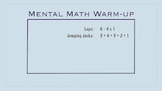 PE games  Mental Math Warmup [upl. by Rannug]