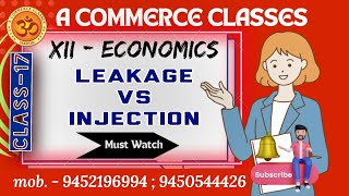 Xii  Leakage vs Injection A Commerce Classes [upl. by Angelita]