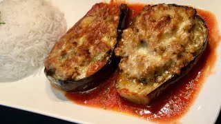 AUBERGINES FARCIES A LA VIANDE HACHEE  TROP BON [upl. by Yclek671]