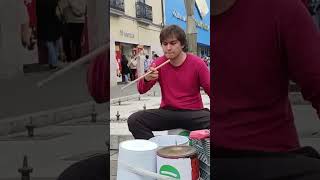 Bucket drummer busking México [upl. by Adnilemre85]