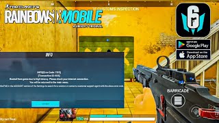 Rainbow Six Mobile High Latency Error How To Fix And Play😱 [upl. by Aliled]