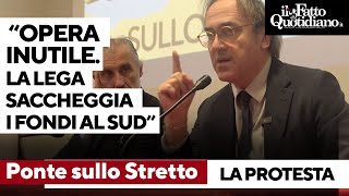 Ponte sullo Stretto il fronte della protesta “Opera inutile e dannosa Saccheggiano fondi al Sud” [upl. by Allicsirp]