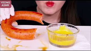 ASMR MUKBANG KIELBASA SAUSAGE GRAPES  PART 84 [upl. by Yenrab515]