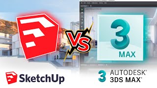 3DS MAX Vs SketchUp  Which Software is Best [upl. by Nicholl608]