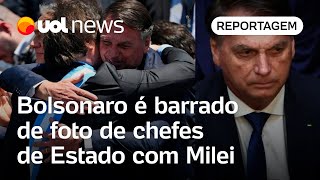 Bolsonaro é barrado ao tentar aparecer em foto de chefes de Estado com Milei [upl. by Acisse]