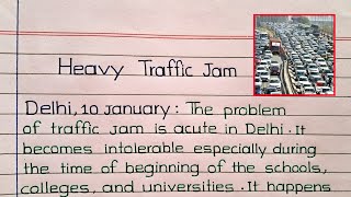 Heavy Traffic Jam Report writing  Traffic Jam EssayParagraph writing [upl. by Papke]