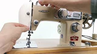 Demonstrating a Vintage Pinnock Sailmaker Sewing Machine [upl. by Anselm]