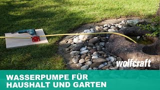 BohrmaschinenPumpe mit Kunststoffgehäuse Ideal für Haus und Garten  wolfcraft [upl. by Yssirhc399]