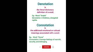 🔥Denotation and Connotation in English😊 l English Grammar l English Practice l unfreezeenglish [upl. by Godric]