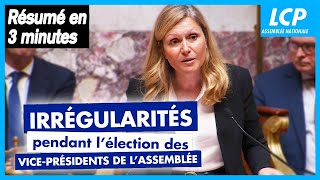 Irrégularités pendant lélection des viceprésidents de lAssemblée  Résumé  19072024 [upl. by Eurd]